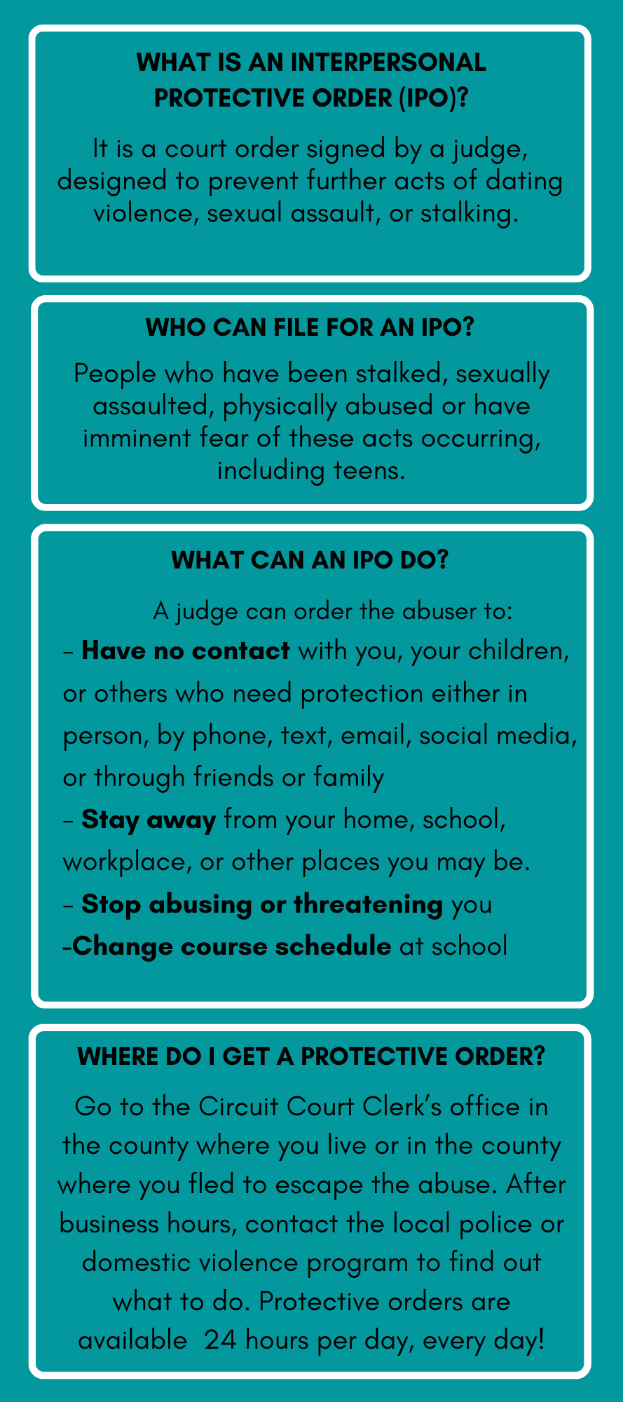 Interpersonal Protective Order AppalReD Legal Aid